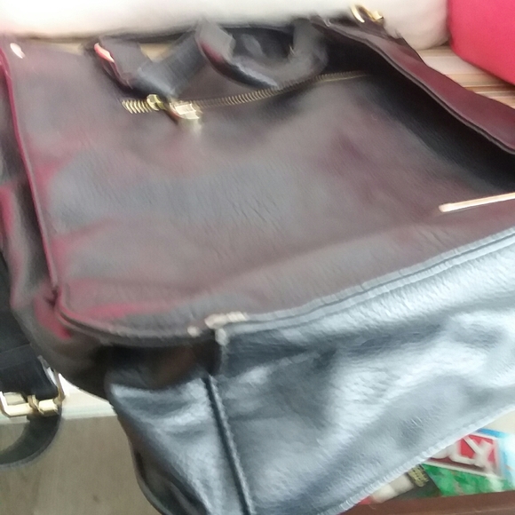 Steve Madden Large Leather Shoulder Satchel - Picture 14 of 15